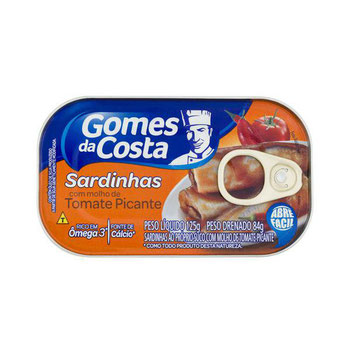 SARDINHA GOMES DA COSTA PICANTE 125G