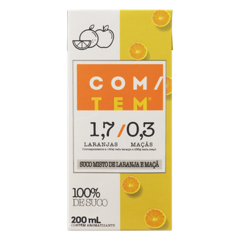 SUCO COM/TEM DE LARANJA 200ML
