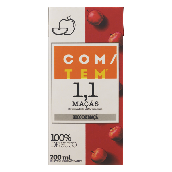 SUCO COM/TEM DE MAÇÃ 200ML