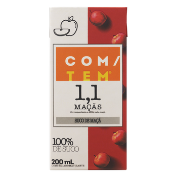 SUCO COM/TEM DE MAÇÃ 200ML