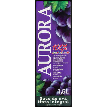 SUCO DE UVA AURORA INTEGRAL TP 1,5L