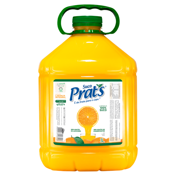 SUCO PRAT'S LARANJA INTEGRAL 3L