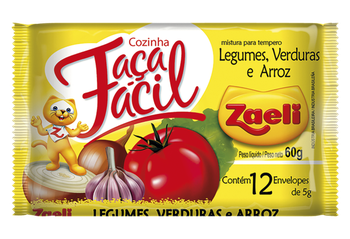 TEMPERO ZAELI FAÇA FÁCIL LEGUMES,VERDURAS E ARROZ 60G
