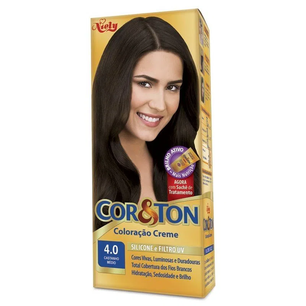 TINTA P/CABELO KOR&TON CASTANHO MÉDIO 4.0
