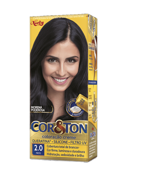 TINTA P/CABELO KOR&TON PRETO 2.0