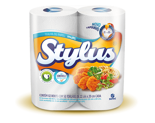 TOALHA DE PAPEL MAXIM STYLUS C/ 2 ROLOS