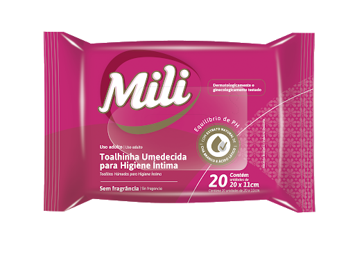 TOALHA UMEDECIDO INTIMA MILI C/ 16UN