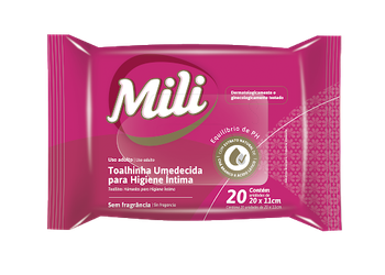 TOALHA UMEDECIDO INTIMA MILI C/ 16UN