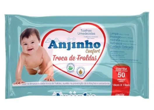 TOALHAS UMEDECIDAS ANJINHO TROCA FRALDA 