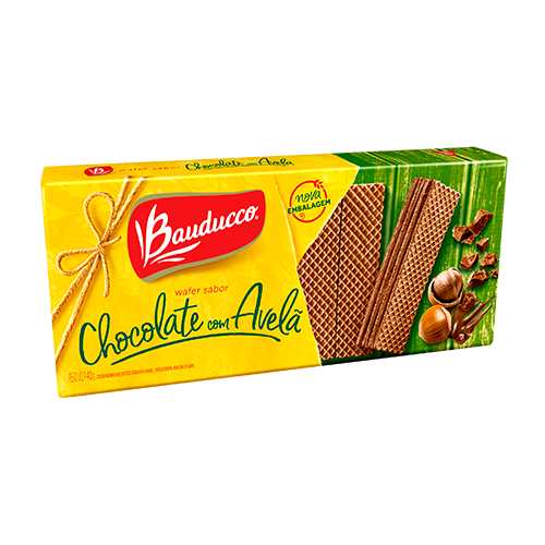 WAFER BAUDUCCO CHOCOLATE E AVELÃ 140G