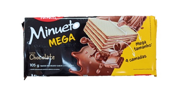 WAFER MINUETO MEGA CHOCOLATE 105G