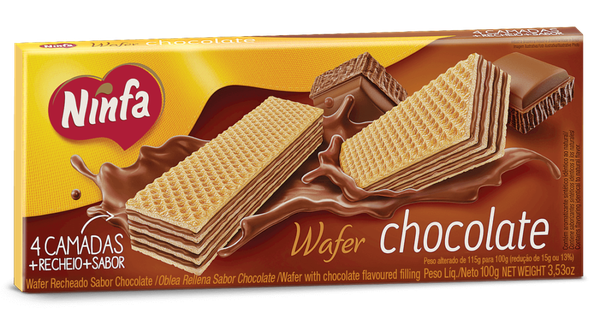 WAFER NINFA TEM+ CREME DE BOMBOM 100G