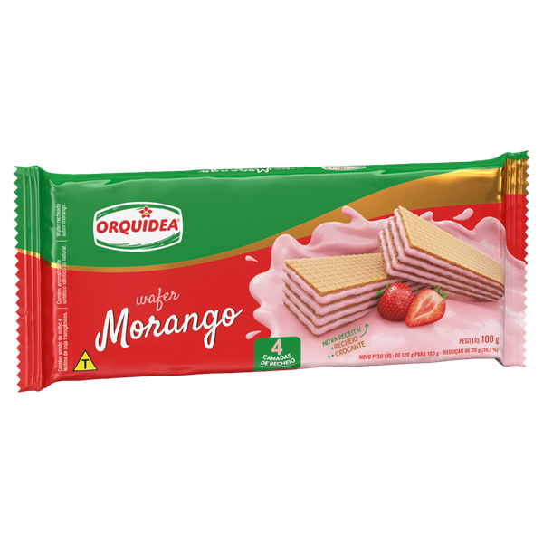 WAFER ORQUÍDEA MORANGO 100G