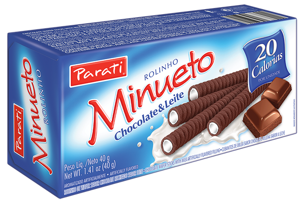 WAFER ROLINHO MINUETO CHOCOLATE AO LEITE