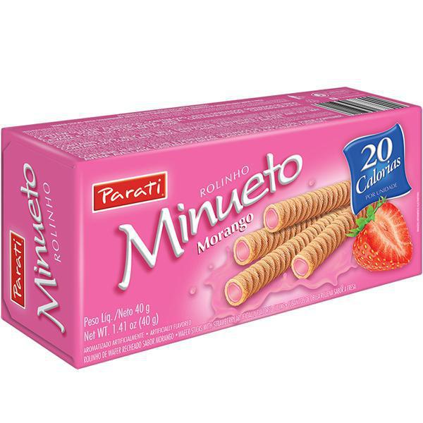 WAFER ROLINHO MINUETO MORANGO 40G