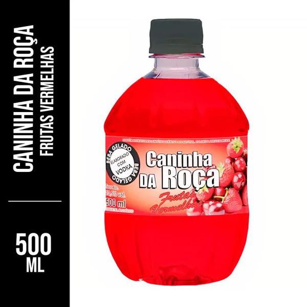 Aguardente Cana Caninha Da Roca Pet Sabores 500ml Frutas Vermelhas