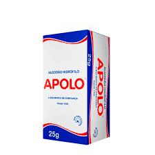 Algodao Hidrofilo Apolo Bco Cx 25g