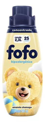 Amaciante Roupa Concentrado Fofo Fr 500ml Amarelo Chamego