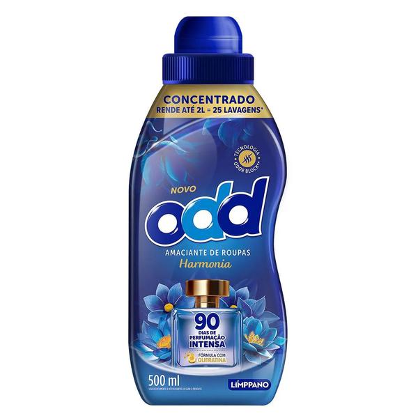 Amaciante Roupa Conc ODD Fr 500ml Azul Harmonia