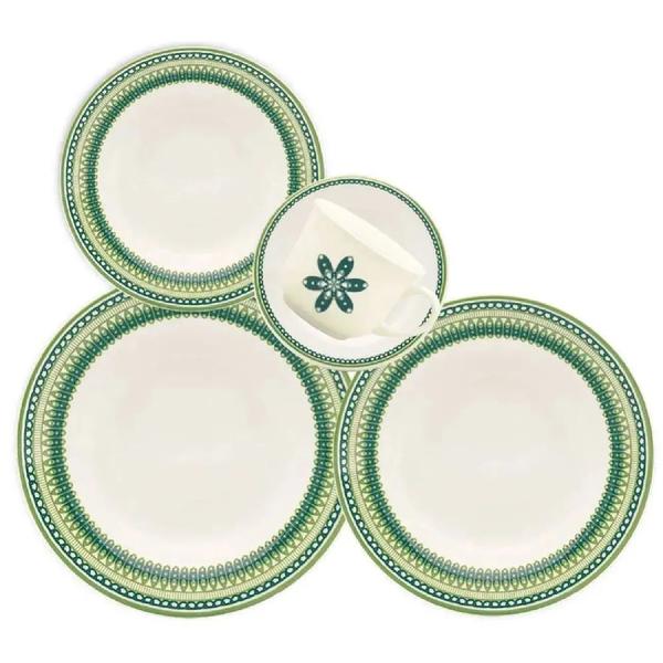 Aparelho Jantar/Cha Ceramica Emb Oxford   20pc Campestre