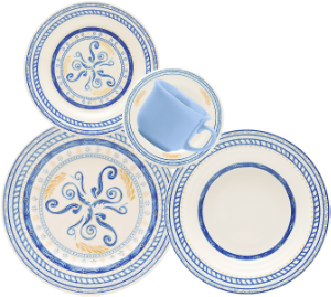 Aparelho Jantar/Cha Ceramica Emb Oxford   20pc Grano