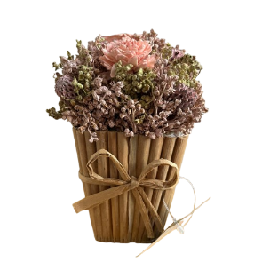 Arranjo Decora Rustico Vaso Flores Secas Riomaster 9CM X9 CM X 20,5CM