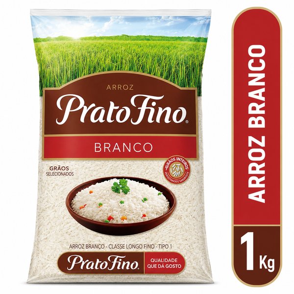 Arroz Branco T1 Prato Fino Lf Pct 1kg
