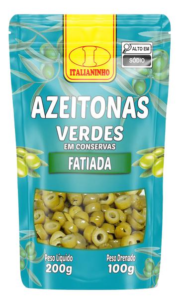 Azeitona Verde Fatiada Italianinho Sh 100g