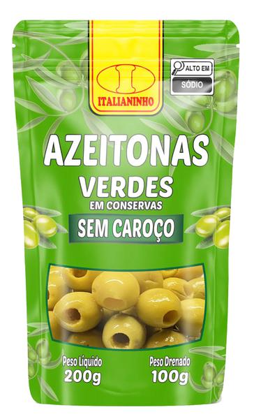 Azeitona Verde S/C Italianinho Sh 100g