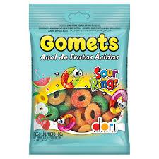 Bala Gomets Dori Pct 100g Anel de Frutas acidas