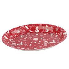 Bandeja Plast Oval Figuras Natalina VM JCA1012