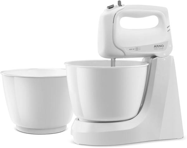 Batedeira Mini Chef Branca 02 Tigelas 127W HM10 Arno   400W SX1611B1 
