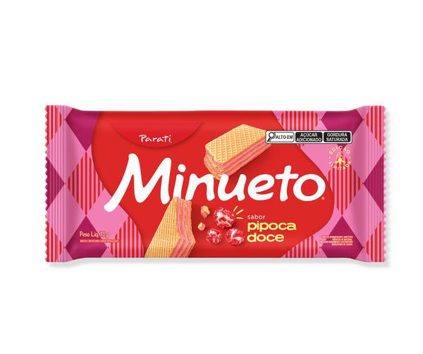 Bisc Wafer Minueto Parati Pct 73g Pipoca Doce
