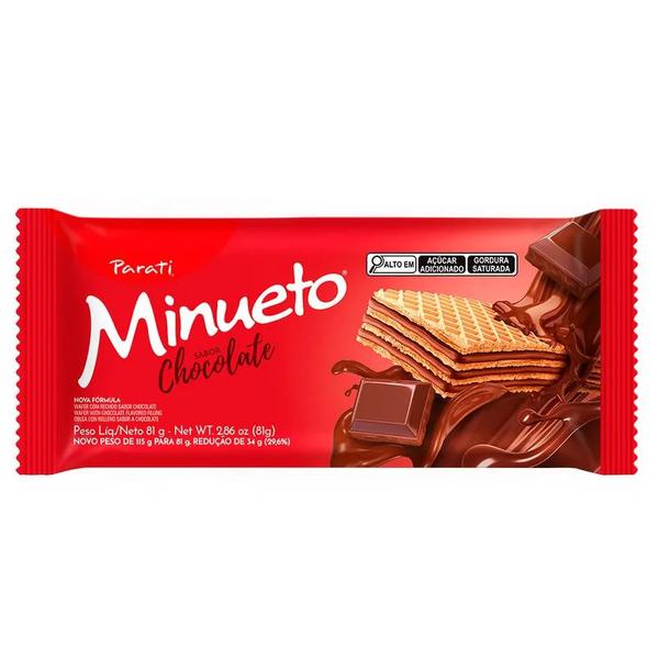 Bisc Wafer Minueto Parati Pct 81g Chocolate