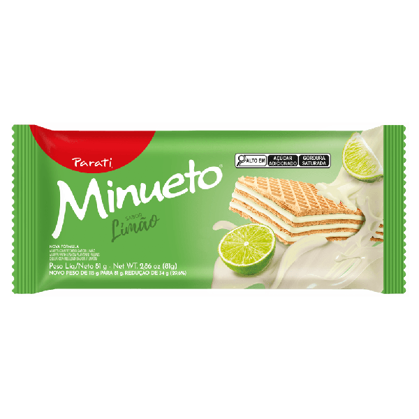 Bisc Wafer Minueto Parati Pct 81g Limao