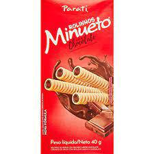 Bisc Wafer Parati Rolinho Minueto Cx 40g Choc
