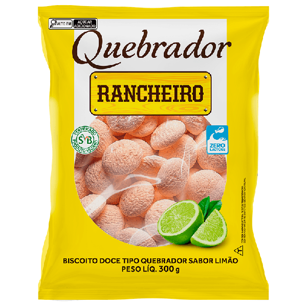Biscoito Quebrador Rancheiro Pct 300g Limao