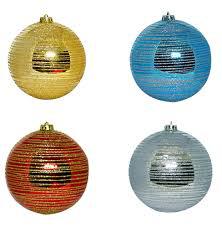 Bola Decorada Espiral Glitter Sort 10Cm KX5536 Rio Master 12un