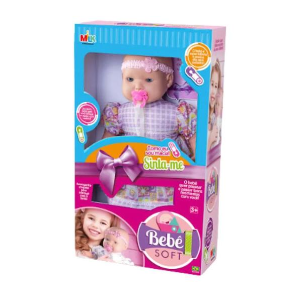 Boneca Bebe Soft Milk C/Chupeta 652 Milk Brinquedos