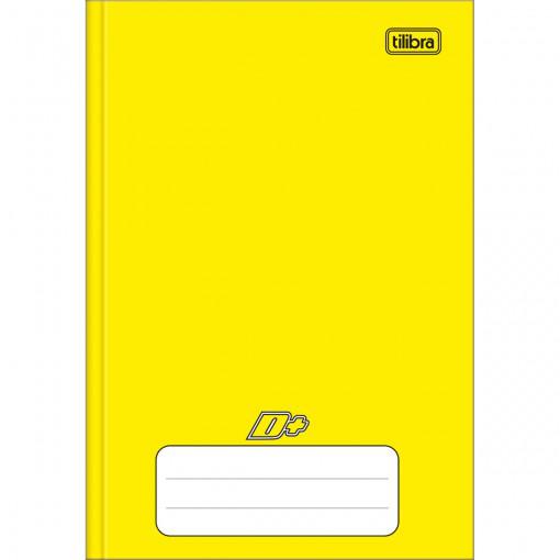 Caderno Brochura 1/4 Capa Dura 96 Folhas Amarelo