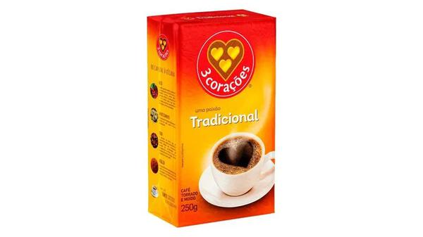 Cafe Vacuo 3 Coracoes Trad Pct 250g