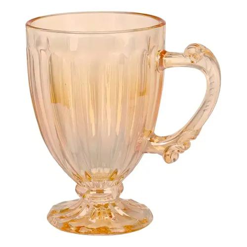 Caneca Vidro Havana 90ML Kehome Ouro 89056