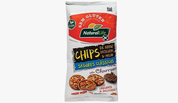 Chips Arroz Integral de Milho S/Gluten Kodilar 70g Churrasco