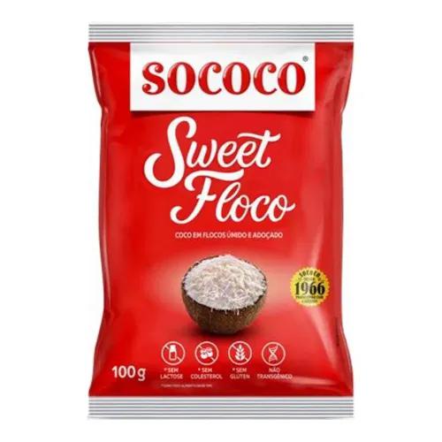 Coco Ralado Flocos Sococo Sweet Umido Ad Env 100g