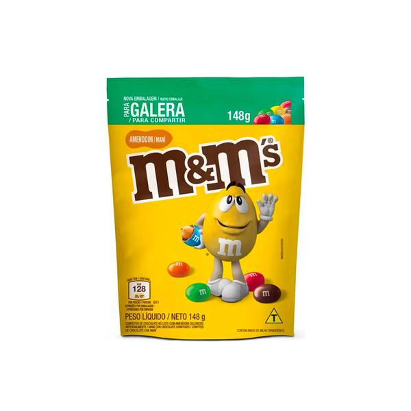 Confeito Chocolate M&Ms  132g Amendoim
