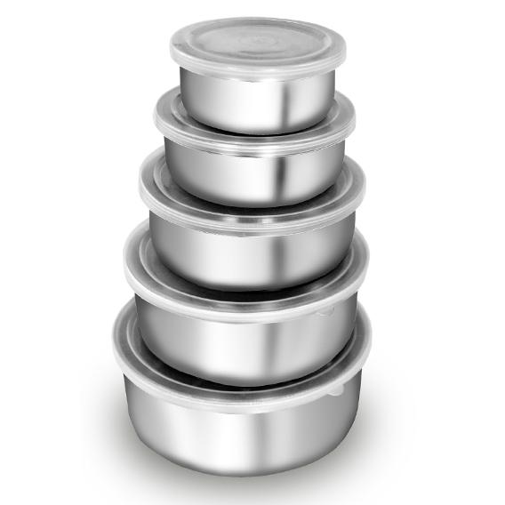 Conj Pote Hermetico Inox 3210 Emb Kehome  5un