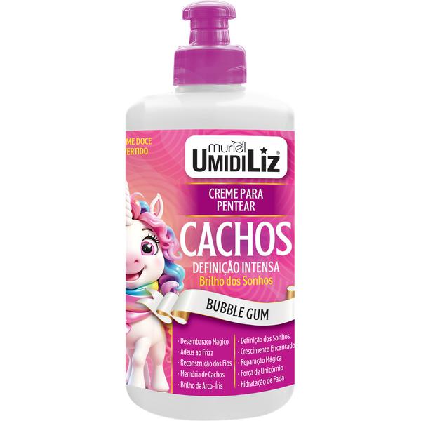 Creme Pentear Cachos Umidiliz Muriel Fr 300ml Bubble Gum