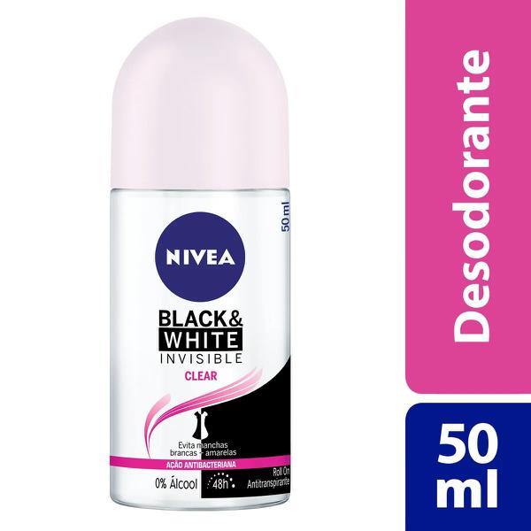 Desodorante Fem Roll On Nivea Fr 50ml Inv Black White