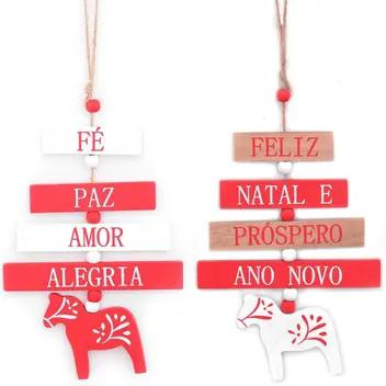 Enfeite Natal Arvore Placas NTA01108 Rio De Ouro 