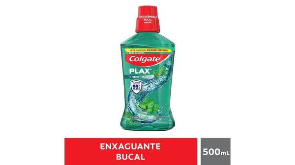 Enx Bucal Colgate Plax Pg 350 Lv 500 500ml Fresh Mint